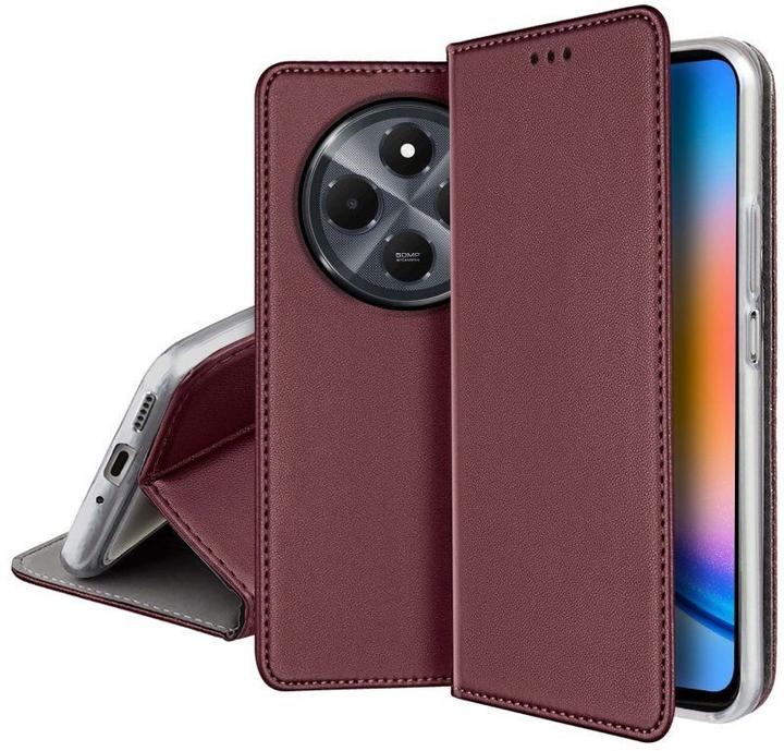 Produktbild OEM Smart Magnetic Case für Xiaomi Redmi 14C 4G burgunderrot (Xiaomi Redmi 14C, Xiaomi Poco C75, Xiaomi Redmi Note 14 5G)
