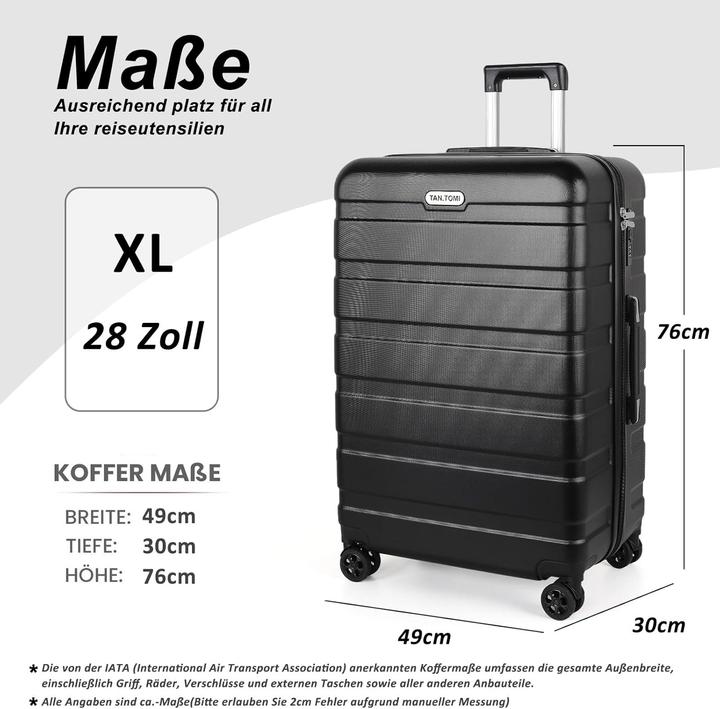 Actual product image Tan.Tomi Hartschalen-Reisekoffer mit Kombinationsschloss (95 l)