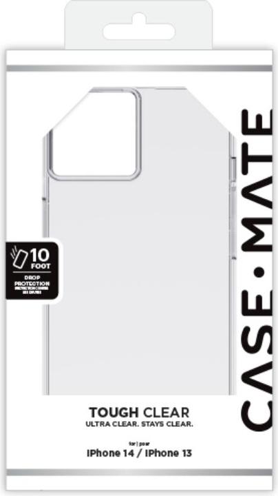 Actual product image Case-Mate Tough Clear Case Suitable for mobile phone model: iPhone 14, iPhone 13, Transparent (Apple iPhone 13, Apple iPhone 14)