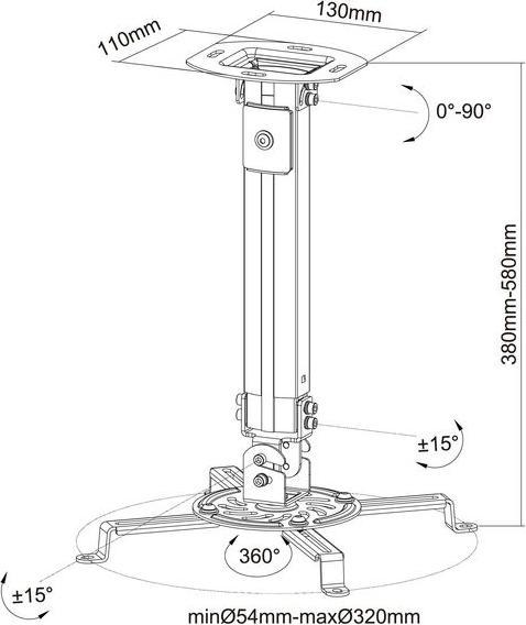 Produktbild Multibrackets Halterung (Decke)