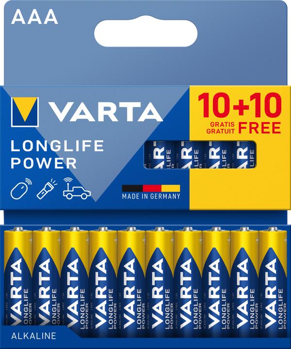 Actual product image Varta Longlife Power AAA (20 pcs., AAA, 1260 mAh)
