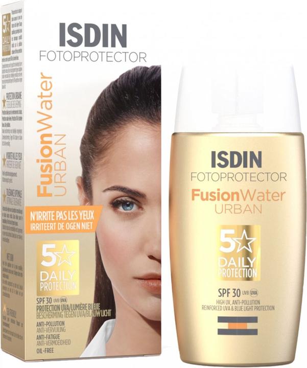 Actual product image Isdin Photoprotector Fusion Water Color Urban Oil-Free Sunscreen SPF 30 50ml (Suntan cream, SPF 30, 50 ml)