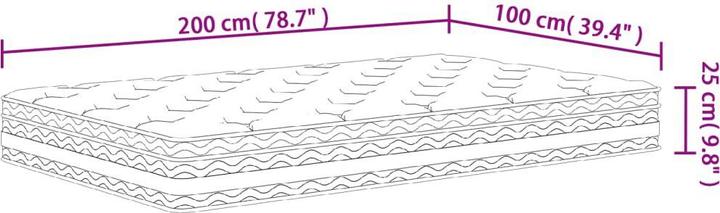 Produktbild vidaXL Taschenfederkern-Matratze (100 x 200 cm)