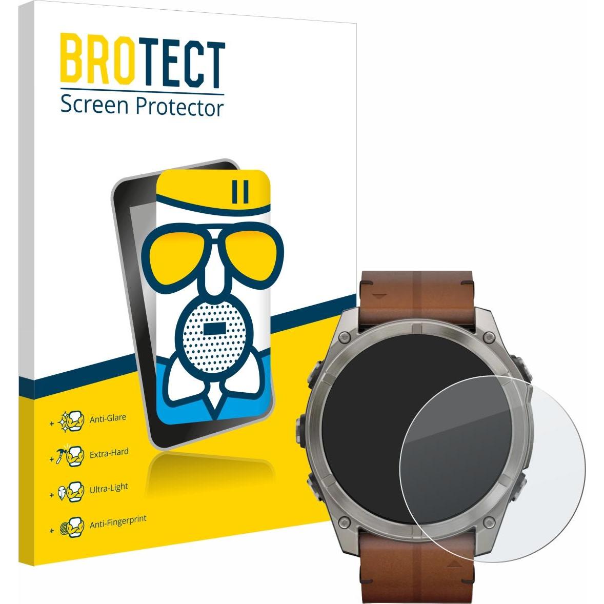 BROTECT Schutzglas Schutzfolie Glas Folie Displayschutz matt, Smartwatch Schutzfolie, Grau
