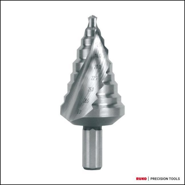Immagine prodotto Ruko Trapano a gradini HSS a spirale scanalato a croce (32 mm)