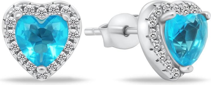 Immagine prodotto Brilio Argento - Orecchini romantici in argento con zirconi Cuore EA901WAQ (Argento)