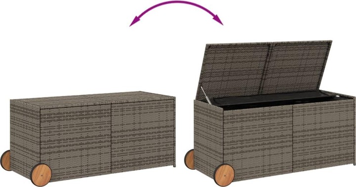 Actual product image VidaXL Gartentruhe mit Rollen 283L