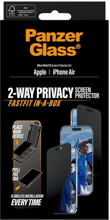 Image du produit PanzerGlass Privacy Screen Protector (1 pcs, Apple iPhone Air)