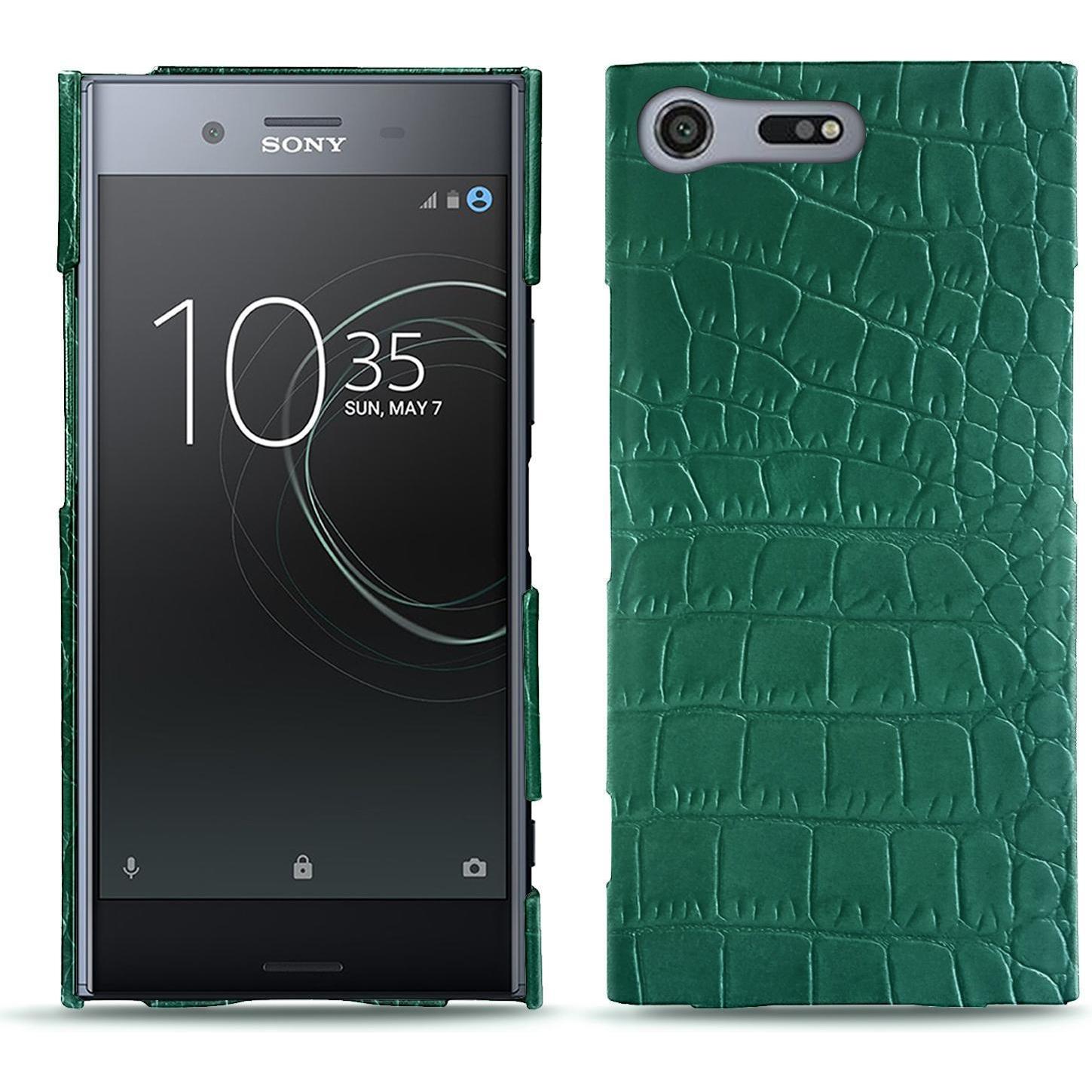 Noreve Lederschutzhülle (Sony Xperia XZ Premium), Smartphone Hülle, Grün