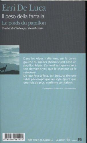Image du produit Le poids du papillon / Il peso della farfalla (Français, Italien, De Luca Erri, 2015)