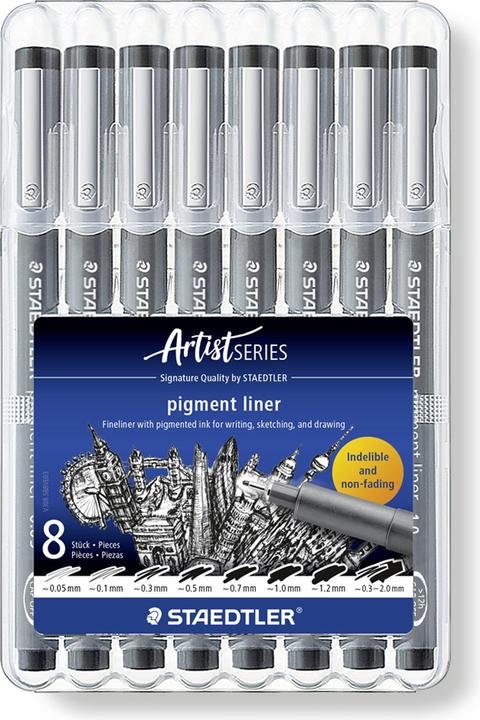 Actual product image Staedtler Pigment Liner 308 (Black, 8x)