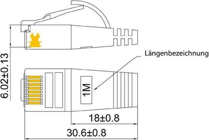 Produktbild Wirewin Netzwerkkabel (STP, CAT6, 2 m)