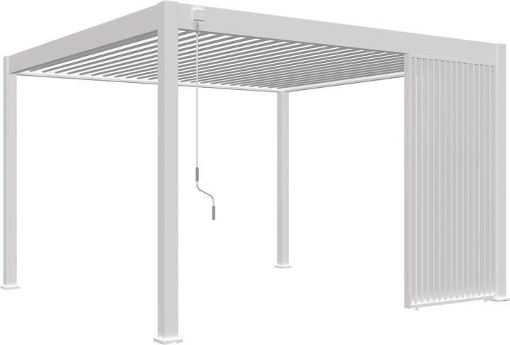 Weide Vertical slatted wall 1.23m for Deluxe Plus pergola white (238 cm, 123 cm)