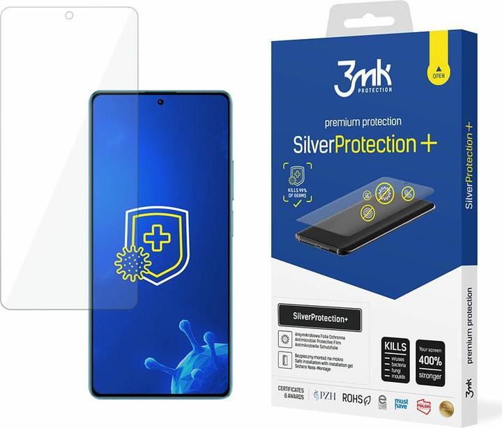 Actual product image 3MK SilverProtect+ Redmi Note 13 5G Folia Antymikrobowa montowana na mokro (1 pcs., Xiaomi Redmi Note 13 5G)