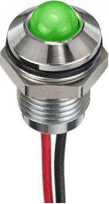 Produktbild RS PRO LED-Signalleuchte Kabelführung Grün DC 24V 8mm 1200mcd