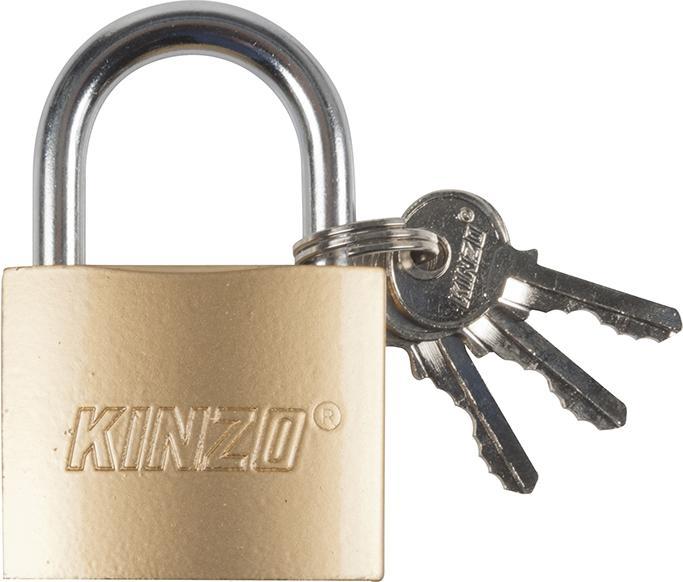 Actual product image Kinzo Padlock 50mm & 3keys st