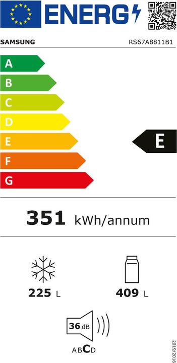 Energie-Label Samsung RS67A8811B1/WS (634 l)