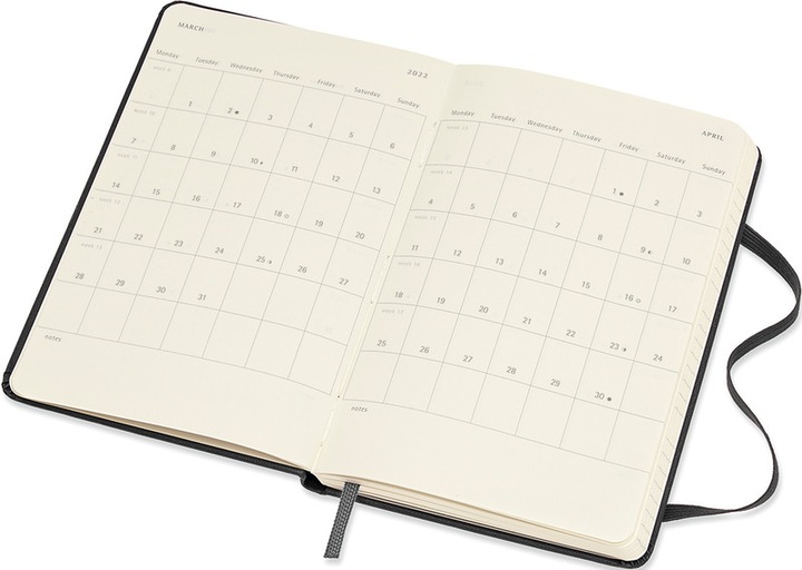 Produktbild Moleskine Taschenagenda (Quer, Harter Einband, Deutsch)