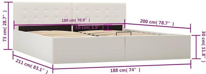 Produktbild vidaXL Stauraumbett (180 x 200 cm)