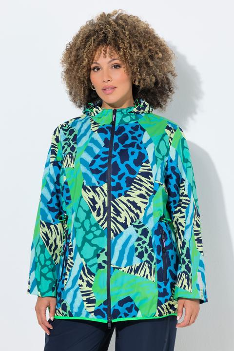 Actual product image Ulla Popken Animal Print Rain Jacket (50, 52)