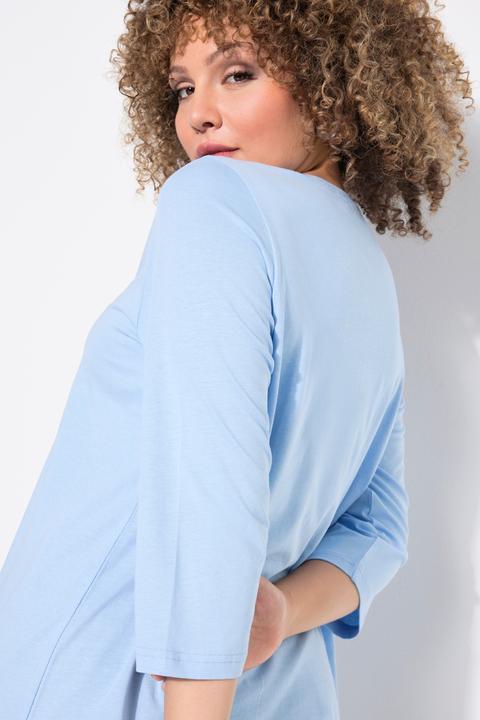 Produktbild Ulla Popken Longshirt, Blüten, A-Linie, V-Ausschnitt, 3/4-Arm (50, 52)