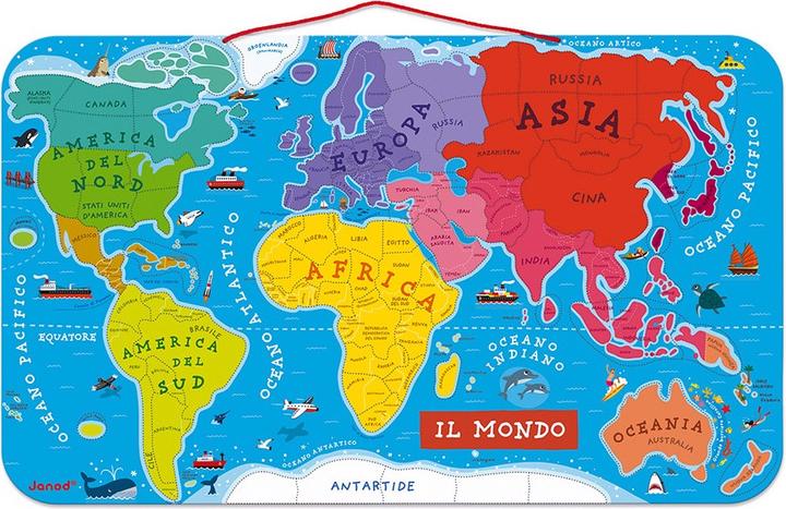 Actual product image Janod World map IT (92 pieces)