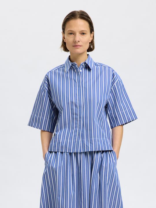 Produktbild Selected Streifen Kurzarmhemd (38)