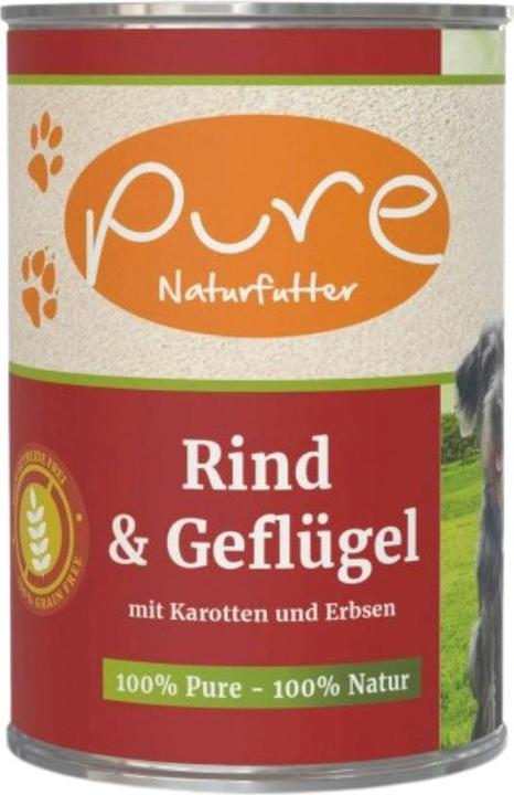 Produktbild Pure Naturfutter Hundemenü Rind & Geflügel mit Gemüse (Senior, Adult, Junior, 1 Stk., 400 g)