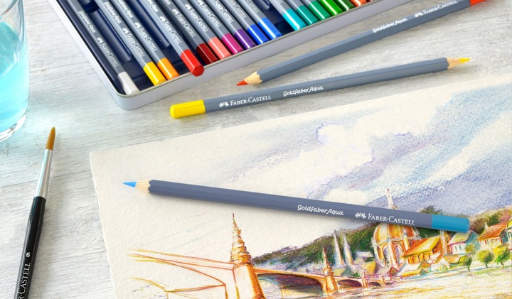 Actual product image Faber-Castell Goldfaber Aqua Watercolour Pencil (Multicoloured, 48 x)