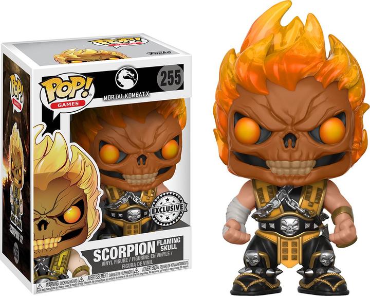Actual product image Funko POP! Mortal Kombat X Scorpion Flaming Skull