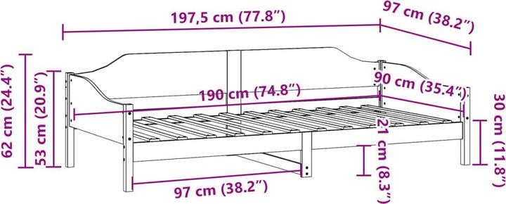 Image du produit vidaXL Bettgestell (90 x 190 cm)