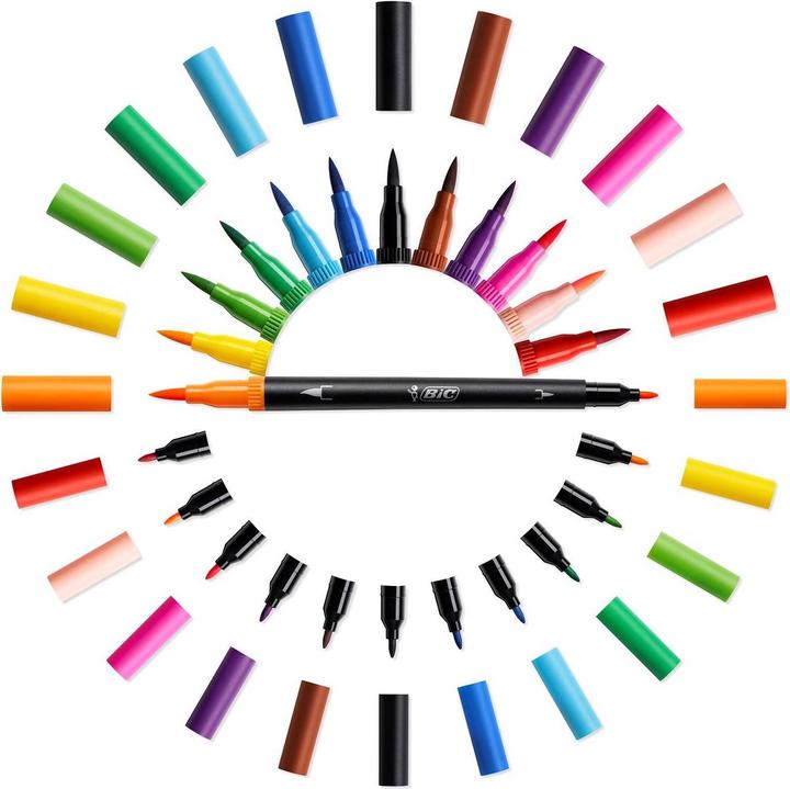 Produktbild Bic Fasermalstift Dual Tip (Mehrfarbig, 12 x)