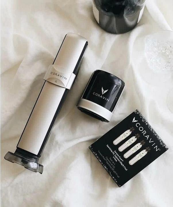 Productafbeelding Coravin Wijnschenker Sparkling System 7 stuks, zwart/zilver (Wijnschenker)