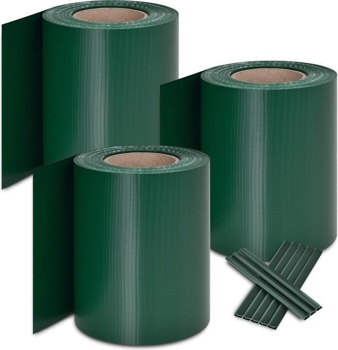 Juskys 3x PVC Sichtschutzstreifen - Grün