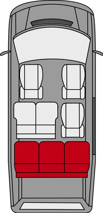 Actual product image Walser Seat covers for VW T6, 3-seater bench, seat protectors car