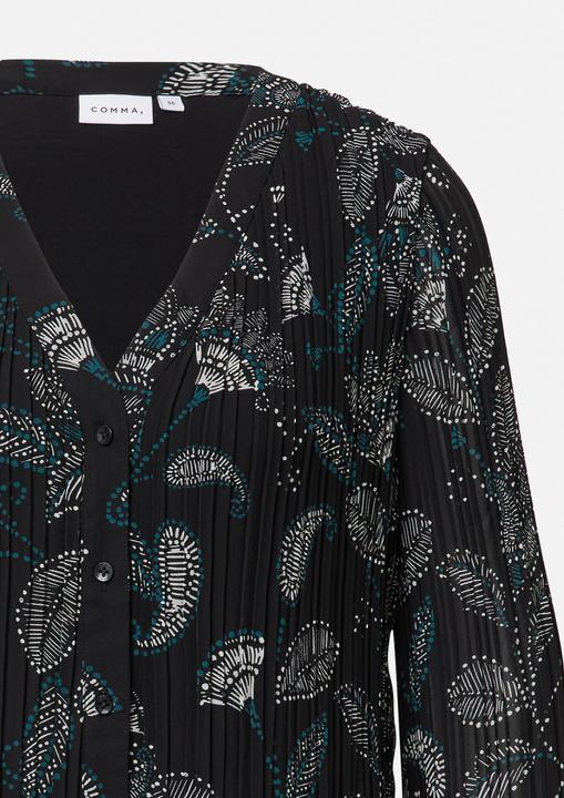 Immagine prodotto Comma Bluse Bluse mit ausgestelltem Saum und Allover-Muster (36)