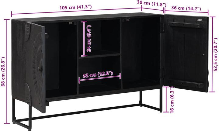 Produktbild vidaXL Modernes Sideboard (30 x 30 x 68 cm)