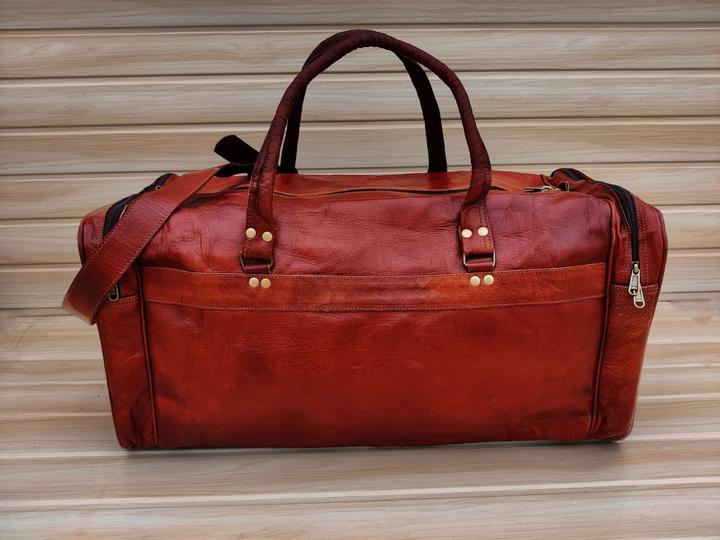 Produktbild Only-Bags.Store Leder Seesack, handgefertigte Leder Weekender, Turnbeutel, Urlaub Seesack, Leder Reisetasche