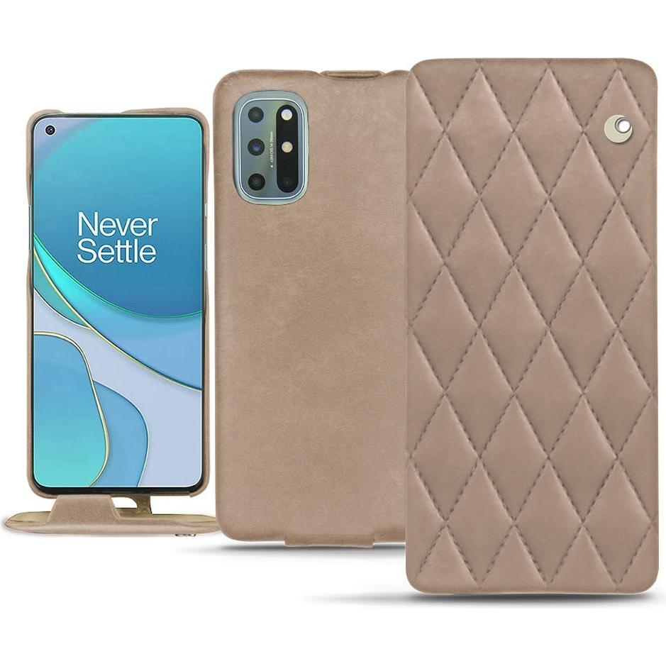 Noreve Lederschutzhülle vertikal (OnePlus 8T), Smartphone Hülle, Beige