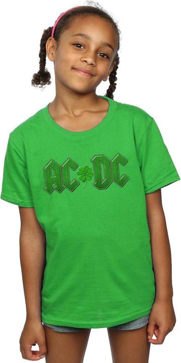 Produktbild AC/DC TShirt mit KleeblattLogo aus Baumwolle Mädchen (116)