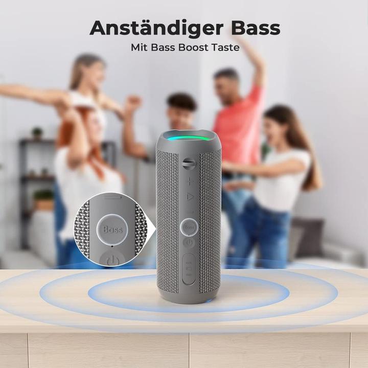 Produktbild Rienok Wasserdichter Bluetooth Lautsprecher mit Licht (30 h, Akkubetrieb)