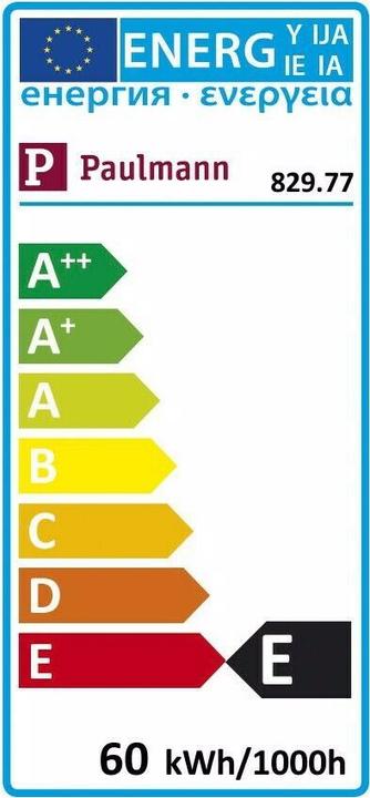 Label énergétique Paulmann Réflecteur infrarouge R80 (E27, 60 W, 26 lm, 1 x)