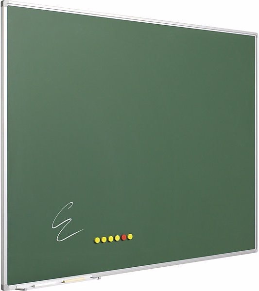 Produktbild eurokraft basic Kreidetafel, Tafelfarbe Grün, BxH 1200x900 mm (Wandtafel, 60 x 90 cm)