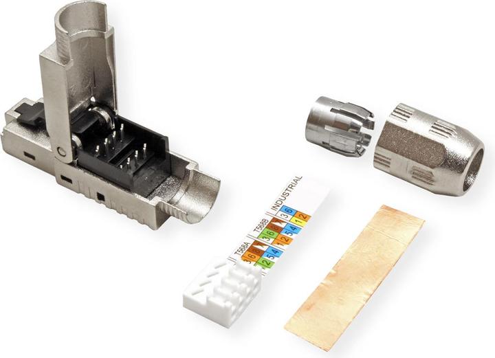 Produktbild Roline feldkonfektionierbarer RJ-45 Stecker Kat.6A (Class EA), STP (Netzwerkkabel Stecker)