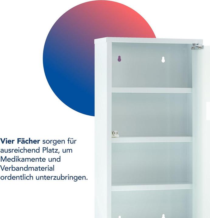 Actual product image First Aid Only Medicine cabinet without filling white (First Aid Kit)