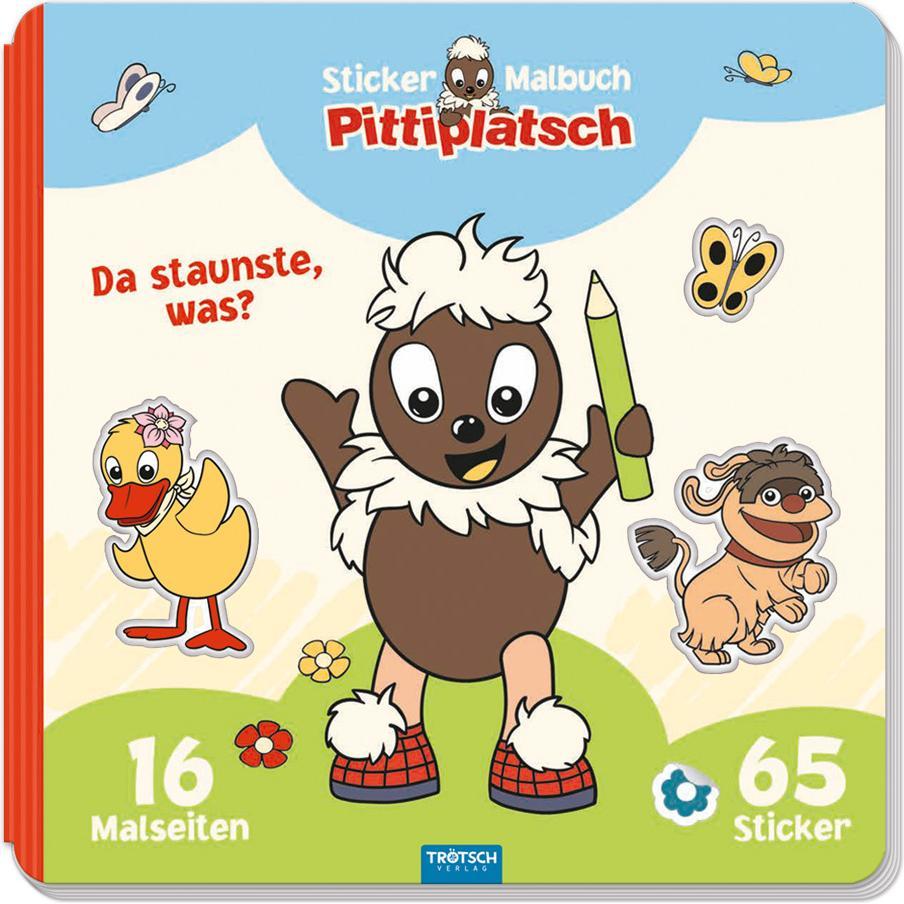 Trötsch Unser Sandmännchen Malbuch Stickermalbuch Pittiplatsch