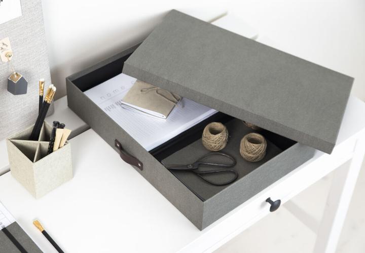 Image du produit Bigso SVERKER Boîte de rangement A3 Gris Canvas (31 cm, 1x)