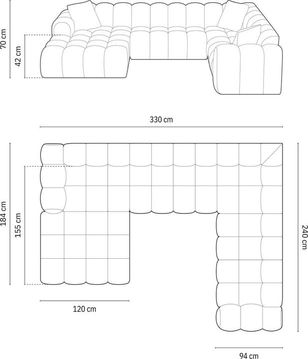 Produktbild Cosmopolitan Design Treno (Ecksofa)