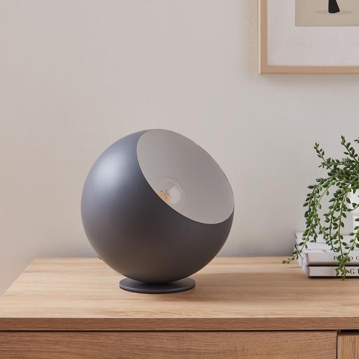 Actual product image Lux.Pro Tischleuchte Lukkodso 1xE27 Ø20x20 cm Metall Grau (E27)