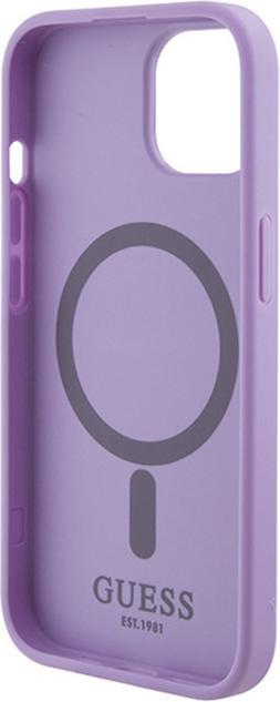 Produktbild Guess GUHMP15SPSAHMCU iPhone 15 6.1" fioletowy/purple hardcase Saffiano MagSafe (Apple iPhone 15)